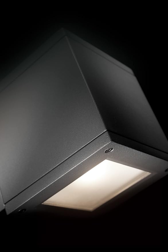 WAC Lighting WS-W2505-GH Rubix LED Outdoor Wall Light Fixture Double Light 3000K Graphite