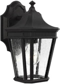 Sea Gull Lighting OL5420BK Cotswold Lane - Outdoor Wall Lantern Traditional Aluminum Approved for Wet Locations in Traditional Style - 6.5 Inches Wide by 11.5 Inches High