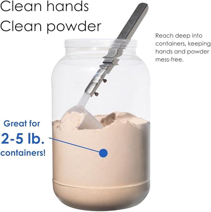 3 Pcs Scoop Handle Set - for Protein Powders Meal Replacements Mass Gainers and Supplements Provided in Large Containers. Stainless Steel. Utensil Length: 6 Inches.
