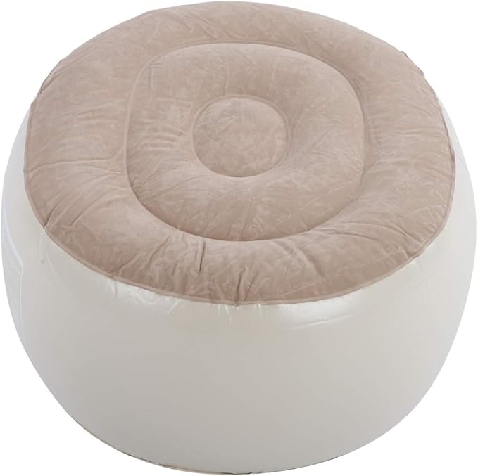 Inflatable OttomanRound slothful StoolPortable PVC Inflatable Soft air Chair seat for Garden and Camping Fitness and Sports
