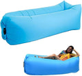 HaiChao Inflatable Lounger Sofa Air Chair Sofa Sleeping Bag Couch Air Sofa Bed for Lakes Beaches Garden Camping (Blue)