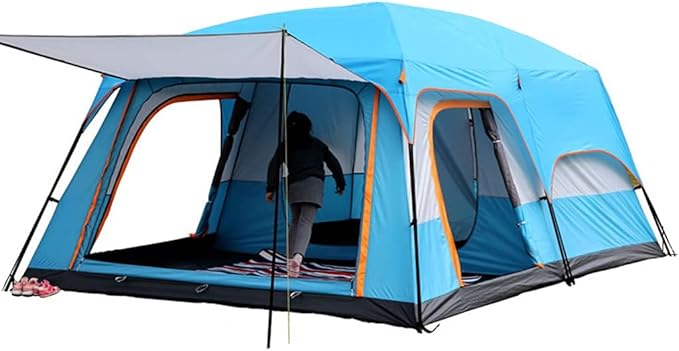 Outdoor Tent Camping Tent 6 Person Family Tents for Camping Waterproof Tent with Living Room and Separate Rooms 4 Season Tents Big Family Shelter