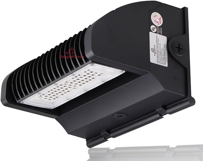 RuggedGrade 40W - Rotate IV Series LED Wall Pack - 5800 Lumens - Color Selectable 3000K/4000K/5000K - Outdoor LED Wall Light - Black Housing - DLC 5.1 Premium