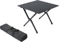 CAMPINGMOON Folding Aluminum Roll-Up Table L 31.1'' x W 31.5'' x H 24'' - Portable Compact Camping &amp Picnic Table BKT-80