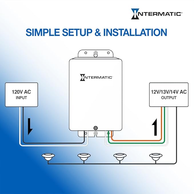 Intermatic | PX300 300W Pool Light Transformer 12V 13V 14V - Supply for Pool/Spa Lights Submersible Fixtures Landscape Lights - Enhanced Safety Circuit Protection Beige - Stainless Steel