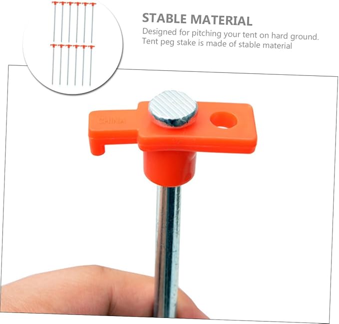 BESTonZON 12Pcs Heavy Duty Camping Tent Stakes Ground Pegs for Secure Tents Canopies Awnings for Outdoor Activities Beach Use