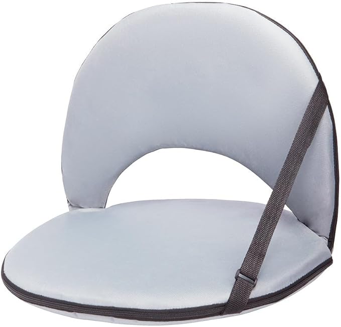 The Lakeside Collection Travel Folding Cushioned Seat 5 Adjustable Positions Blue Or Gray
