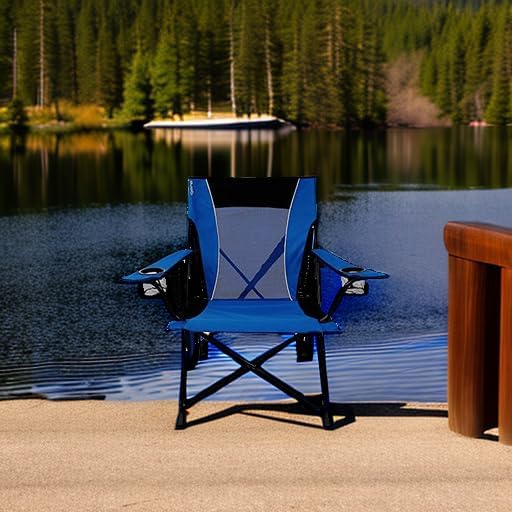 Kijaro Dual Lock Folding Camp Chairs - Versatile for Sports Outdoors &amp Lawns - Locks Positions - Maldives Blue