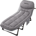Portable Camping Bed Extra Wide Cot with Cushion and Pillow 300LBS Max Load Suitable for Outdoor Camping