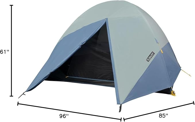 Kelty Discovery Element Camping Tent 4 or 6 Person Storm Worthy Campsite Shelter Fiberglass Poles Pre-Attached Guylines Stuff Sack Included