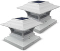 Ceybo Solar LED Post Cap Light 2-Pack Weather-Resistant Outdoor Deck &amp Fence Accent