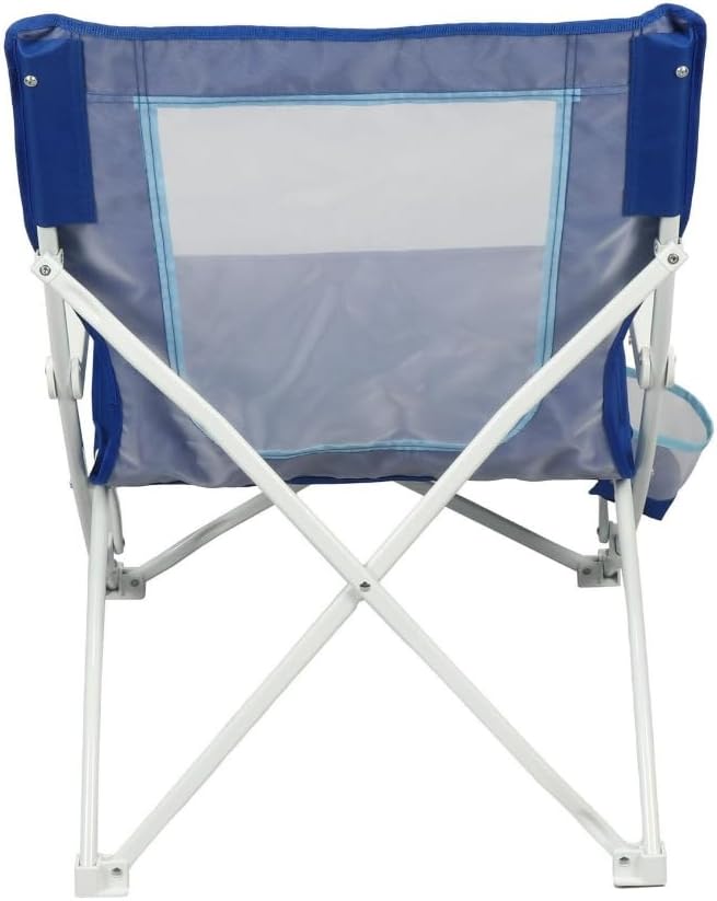 Folding Hard Arm Beach Bag Chair Blue New
