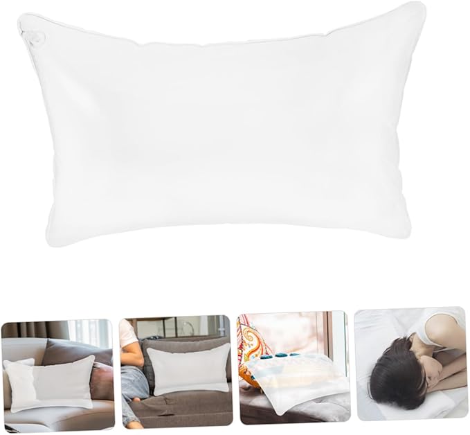 POPETPOP Inflatable Pillow Inserts for Camping Long Rectangular Portable Foldable Travel Pillow Air Bladder Support