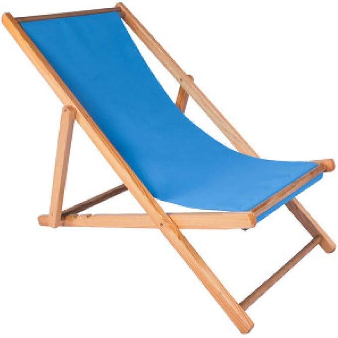 Beach Chair Folding Sun Chair Solid Wood Lounge Chair Canvas Chair Lunch Break Chair Outdoor Portable Lazy Chair Sunbed