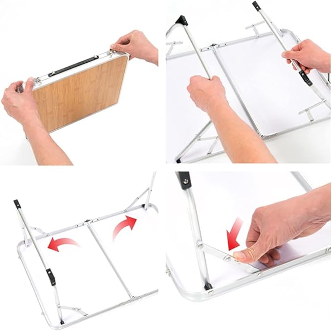 Outdoor Bamboo Wood Table Folding Tables Mini Folding Table Camping Bamboo Board Table Portable Picnic BBQ Small Table Computer Table