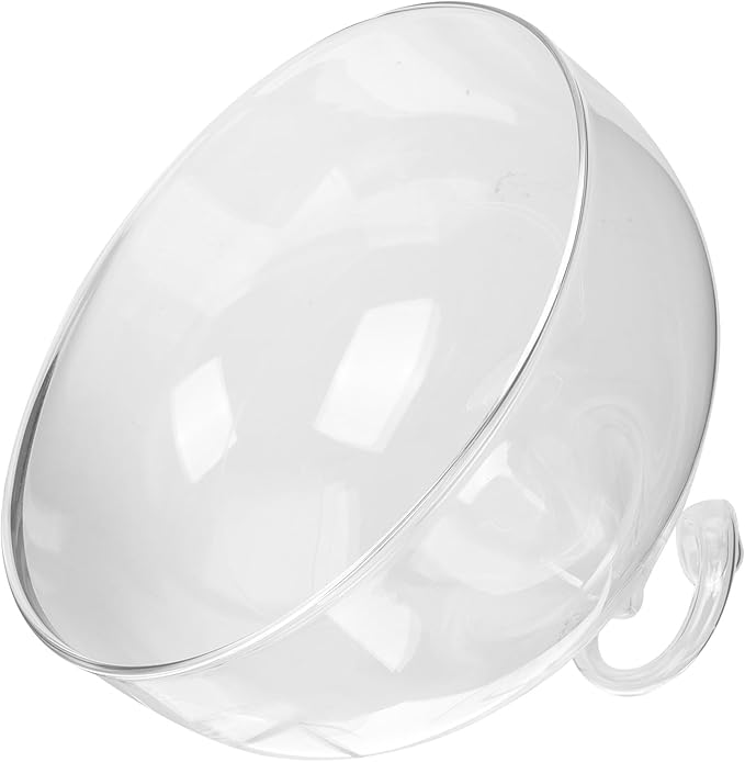 Glass Cake Cover Dome 20cm Height 18.3cm Diameter Smoke Glass Food Protective Lid Household Cake Display for Bakery and Restaurant Use