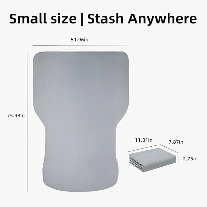 Custom Fit Car Mattress Cover for Tesla Model Y (Havnby Mattress) - Breathable Skin-Friendly Fabric Machine Washable Easy Install &amp Storage 76x52 Inches Car Bed Sheet