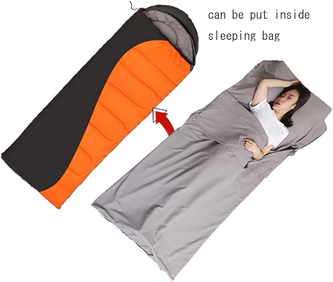 JITTY Sleeping Bag Liner Travel Sheet for Business Camping Backpacking Hiking Mountain Climbing Home Hostels Train 83x45
