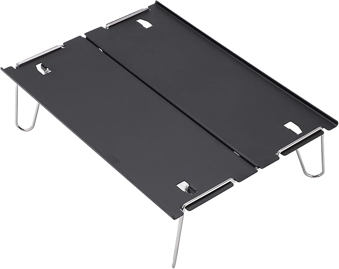 Folding Camping Table Portable Ultra Lightweight Aluminum Alloy Foldable Table Multifunctional Compact Backpacking Table with Carrying Bag for Outdoor Beach Picnic Backyards BBQ