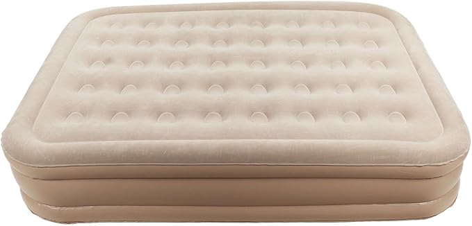 aqxreight Double High Mattress Inflatable Bed with Built in Pump Cushion Bed Outdoor Camping Tent Mattress 197x150x40cm