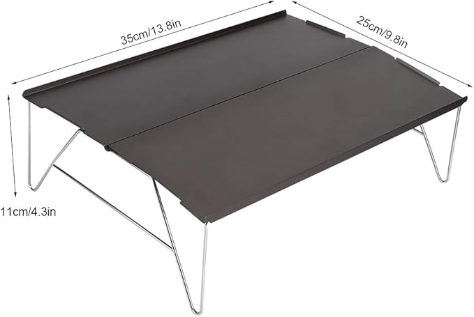 Portable Outdoor Hiking Folding Aluminium Table Picnic BBQ Dining Compact Lightweight Easy Install for Camping Fishing