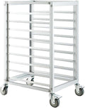 Quick Rack for Baking PansCommercial 3.5-Inch Spacing Bread Baking Rack with 4 Wheels - 9-Layer Kitchen Cooling Rack for Bakeries Restaurants and Food Service (100x62.5x47cm)