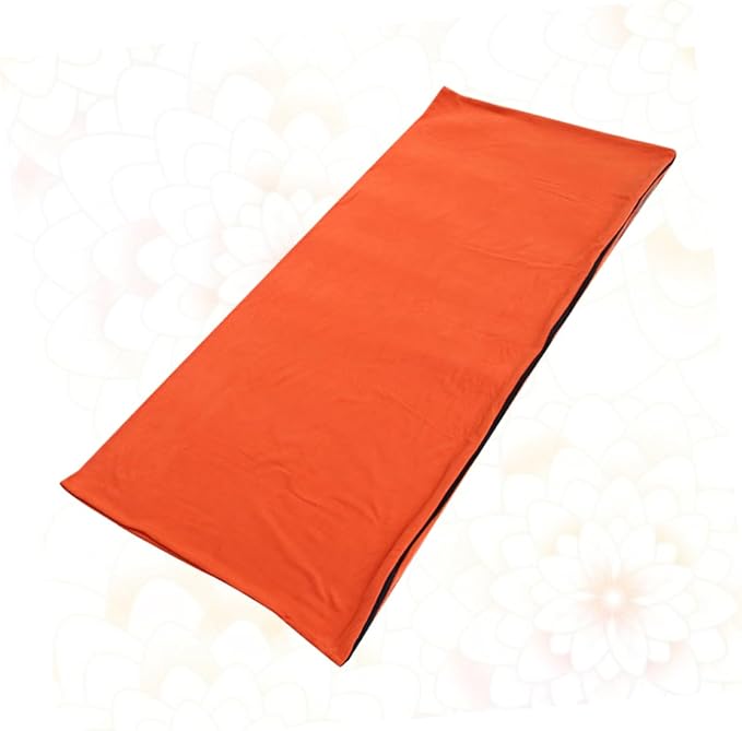 Fleece for Adults Portable Camping Sleeping Bags with Adjustable Zipper Breathable Design Lightweight Outdoor Hiking Travel Gear Orange