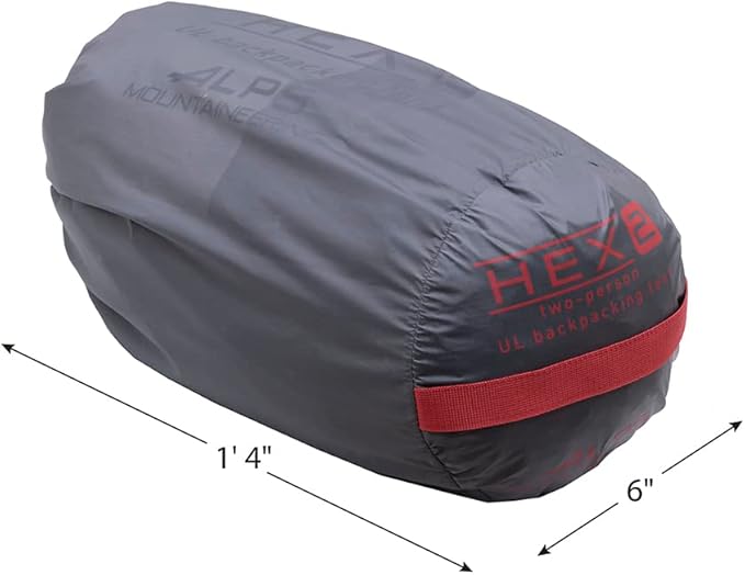 ALPS Mountaineering Hex 2-Person Tent - Charcoal/Red
