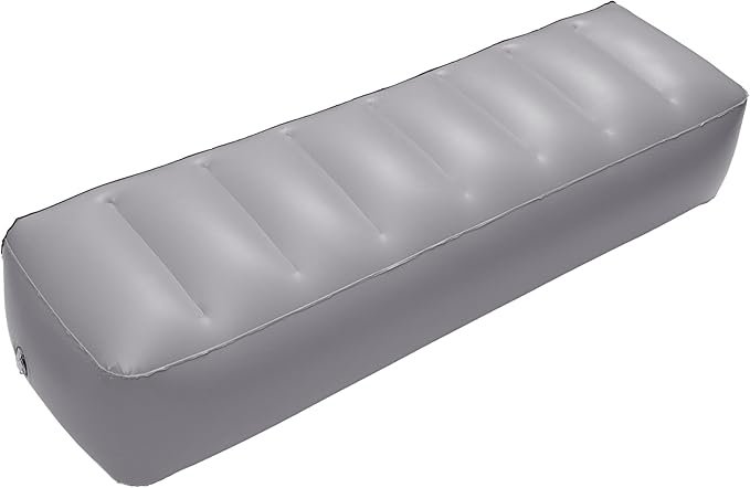 Car Air Inflation Mattress 51.18x11.02x16.54 Comfortable Rear Seat Air Travel Bed Car Sleeping Mat for Napping Travel Black Gray