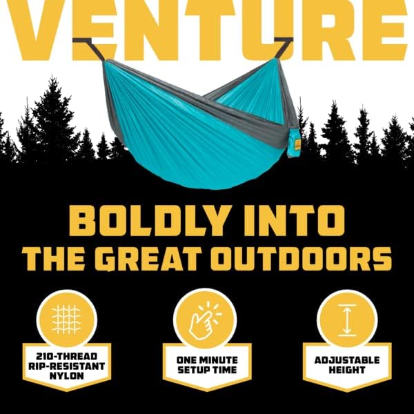 Wise Owl Outfitters Hammock &amp Rain Fly Bundle – Double Camping Hammock with Tree Straps and Waterproof Tarp Lightweight Shelter for Hiking &amp Travel