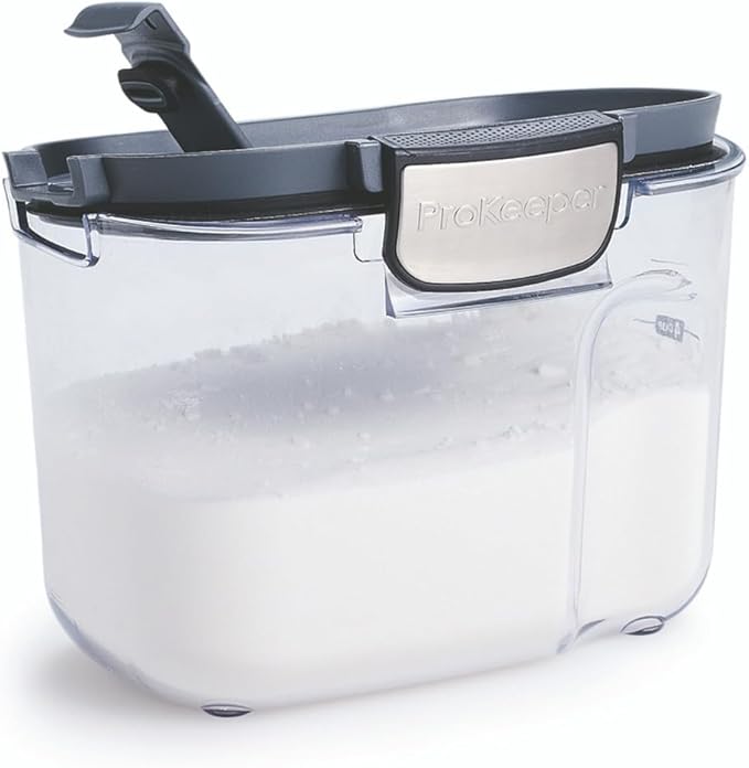 Progressive International ProKeeper+ Clear Plastic Airtight Food Baker's Kitchen Storage Organization Container Canister Set with Magnetic Accessories 2- Piece Set (Specialty Sugar 1.5-Quart)