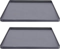 2 Pcs Silicone Drain Pan For Washing Machine 23.6 In Washer Tray 0.59 In Edge Waterproof Floor Protection Anti-Slip Gray