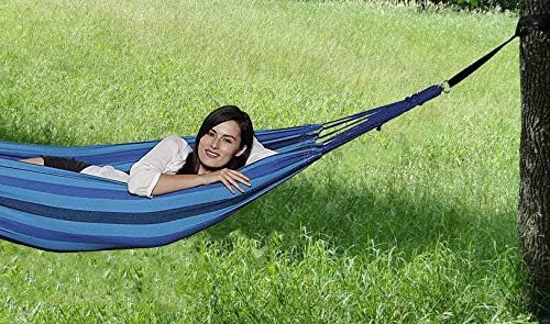 Trekmate Breathable Cotton Fabric Canvas Single Person Brazilian Hammockfor Camping Outdoors Gear Backpack Hiking HuntingBackyard