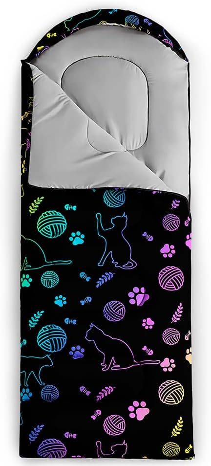 QOOMO Camping Sleeping Bags3 Season Warm &amp Cool WeatherLightweightWaterproof Sleeping Bags for Adults &amp KidsTravelingand OutdoorsCamping Gear Equipment