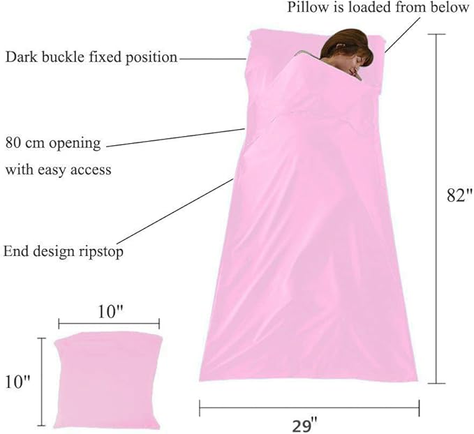 Sleeping Bag Liner Cotton Lightweight Travel Sleep Sack Sleeping Sheet for Adults Camping Hiking Picnic Travel Hotel Backpacking