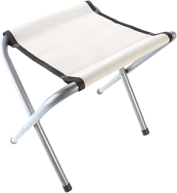 Kisangel Portable Metal Folding Stool for Camping Capacity Collapsible Stool Lightweight Outdoor Chair Multi-Function