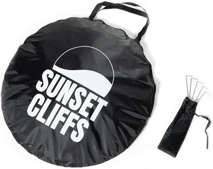 Beach Tent Sun Shelter – Easy Setup Pop-Up Shade Tent with UV Protection &amp Ground Stakes Portable Beach Canopy for 1–2 People