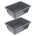 Vaguelly 2pcs Restaurant Commercial Bus Tubs 34x23.8x10.9cm Rectangular Plastic Storage Bins for Food and Dish Transport Utility Tote Baskets for Kitchen and Food Service Use