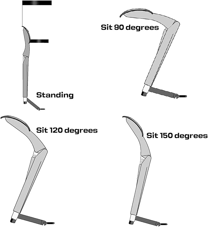 Wearable Leg Invisible Chair Adjustable Chairless Chair Lightweight Wearable Exoskeleton Invisible Outdoor Seat Withstands 50kg/75kg/100kg - for Outdoor Subway