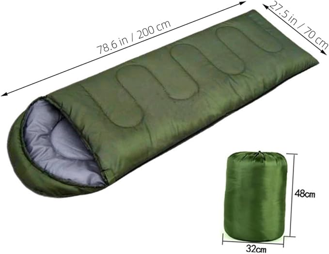 VANZACK Hooded Mummy with Drawstring for Cold Weather Camping Hiking Outdoors Lightweight Blanket for Adults Olive Green