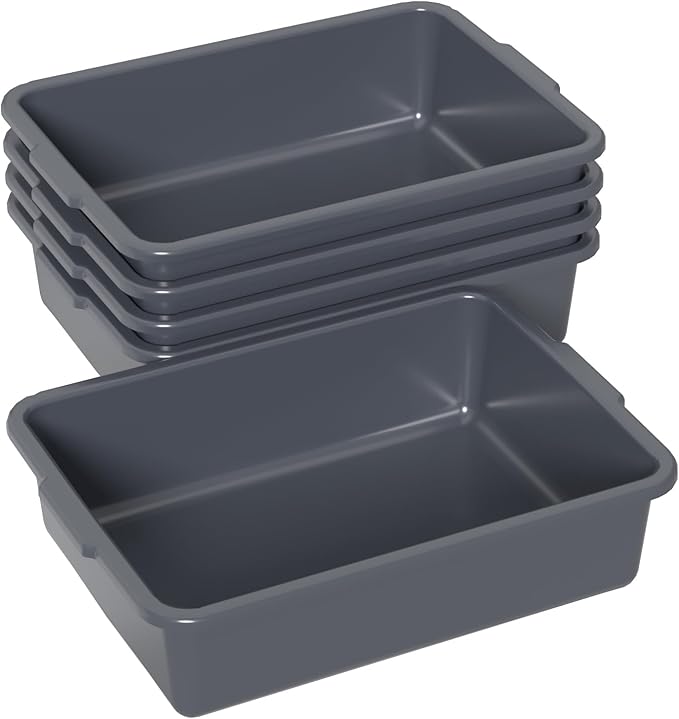 8 L Small Commercial Bus Tub Plastic Wash Pan Basin 5 Packs