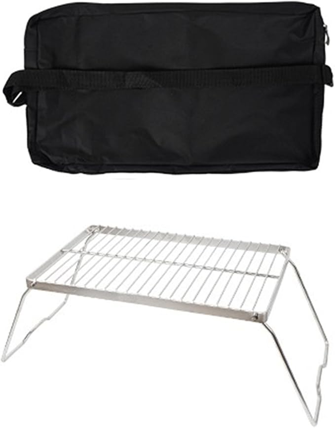 Folding Barbecue Table Stainless Steels Grilling Table With Legs Camping Tables Foldable Camping Equipment Stove Rack