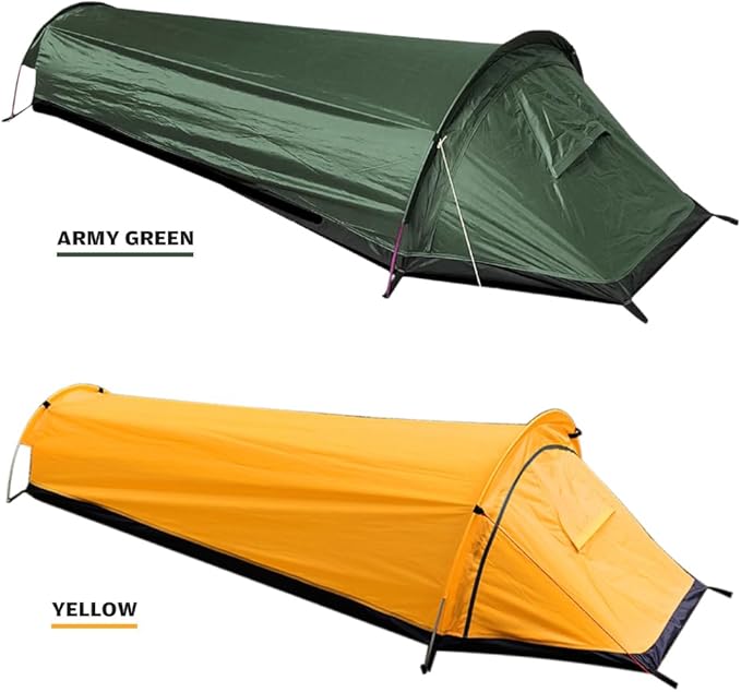 Backpacking TentHUIOP Backpacking Tent Outdoor Camping Sleeping Bag Tent Lightweight Single Person Tent