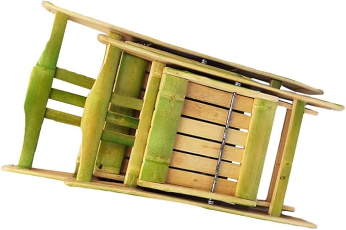 Handmade Bamboo Folding Chair Backrest Portable Outdoor Camping Stool for Students Lightweight and Convenient 1-Piece Design for Home and Travel