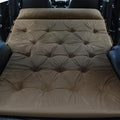 Self-Inflating Car Air Mattress for GMC Sierra EV 2024-2025 Pickup 5-Seater 5cm Thick Portable Foldable Double/Single Bed for Camping TravelSuede Fabric Khaki