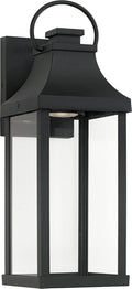 Capital Lighting 946411BK-GL Bradford Night Sky Clear Glass Rectangular Outdoor Wall Lantern 1-Light 7 Watt 17 H x 6 W Black