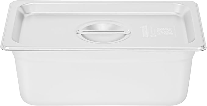 Restaurantware Stainless Steel Steam Table Pan Cover 1 Pack of 1/4 Size Heavy-Duty Hotel Pan Lid Polished Exterior Freezer-safe Dishwasher-safe For Commercial Kitchens Catering Events