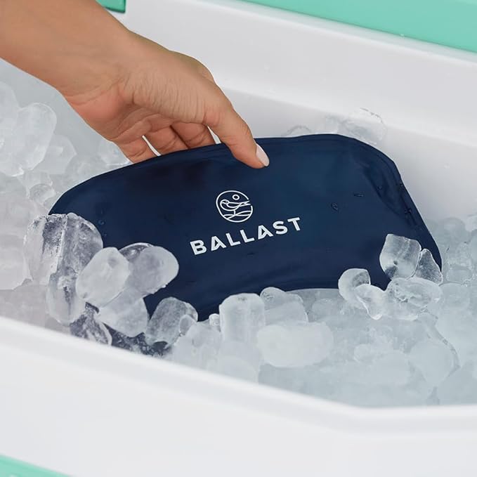 Ballast Cool Combo Beach Pillow - One Inflatable Pillow + One Cooling Pack Bundled Together The Best Way to Chill at The Beach Pool Or Camping (Moonlight Grey)