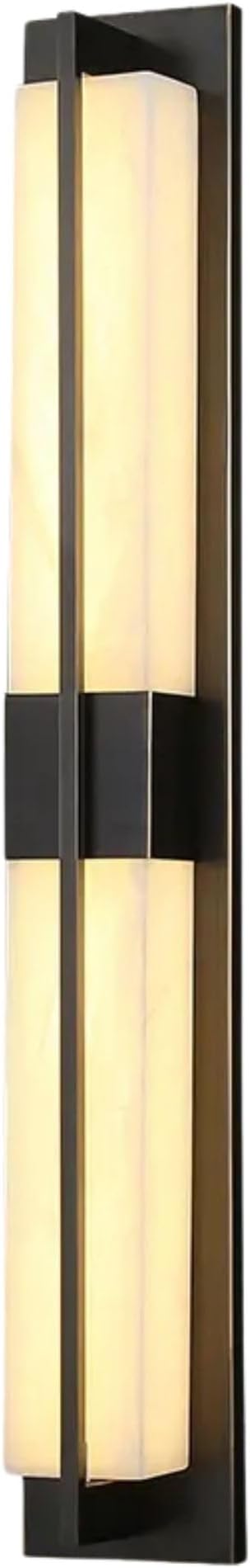 Outdoor Wall Light Fixtures Exterior Waterproof Lanterns Porch Sconces Wall Mounted Lighting with Modern Frosted Glass Black Aluminum Wall Lamps for Patio Front Door Entryway (MODERN_BLACK 18inch)