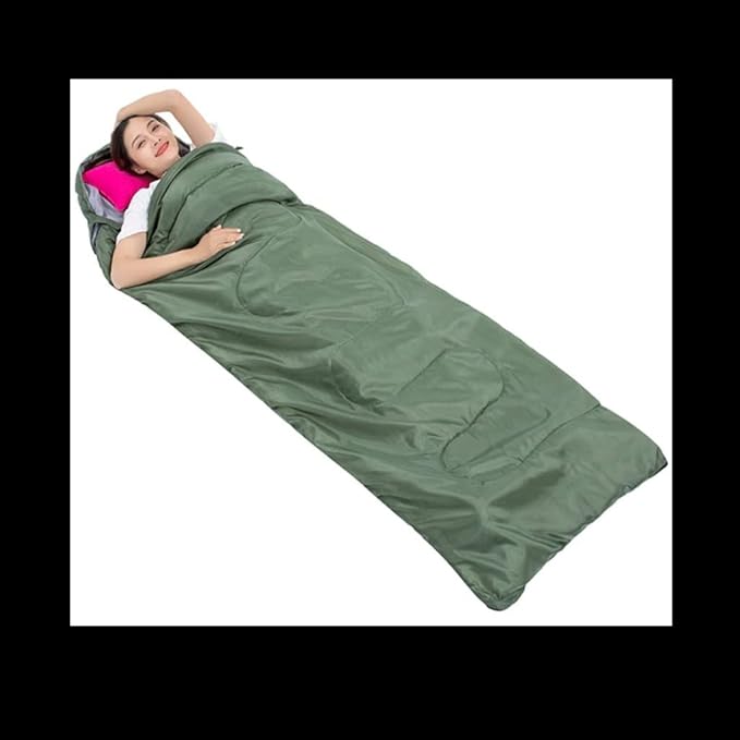 Sleeping Bag with Compression Sack Envelope Portable and Lightweight for 3-4 Season Camping Hiking Traveling Backpacking and Outdoor Activities (Single)